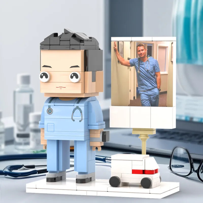 A Unique Gift for Doctors: Custom Brick Figure with Medical Theme