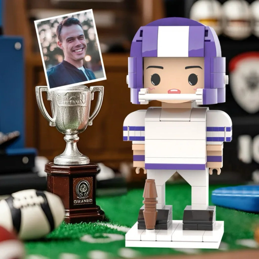 Cute Football Player Brick Figure