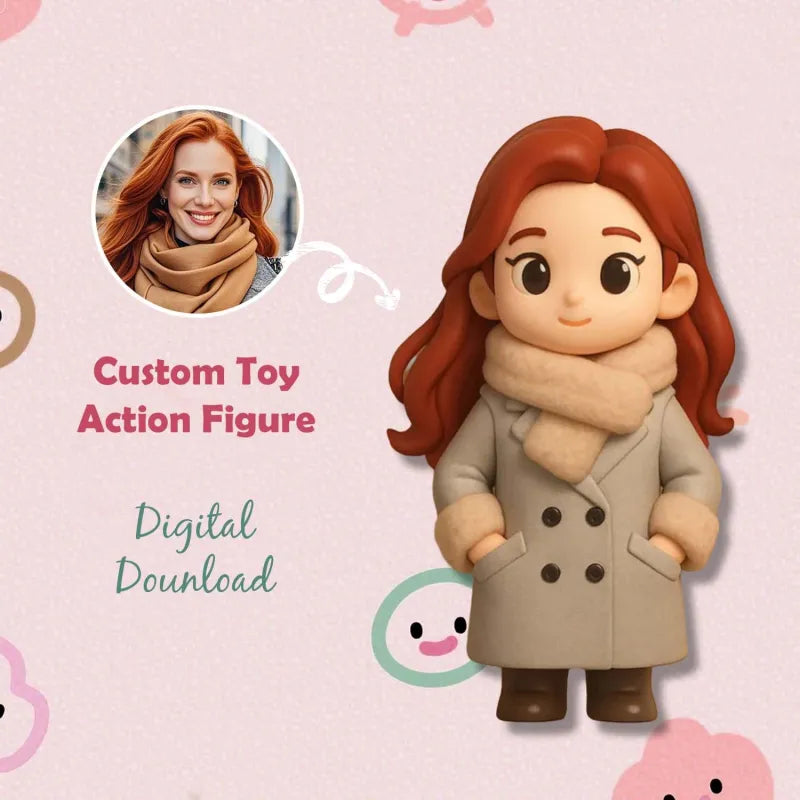 Custom Made 3D Mini Figure Office Desk Figurine Based on Your Picture Cute and Professional Style Production Time: 10 Business Days