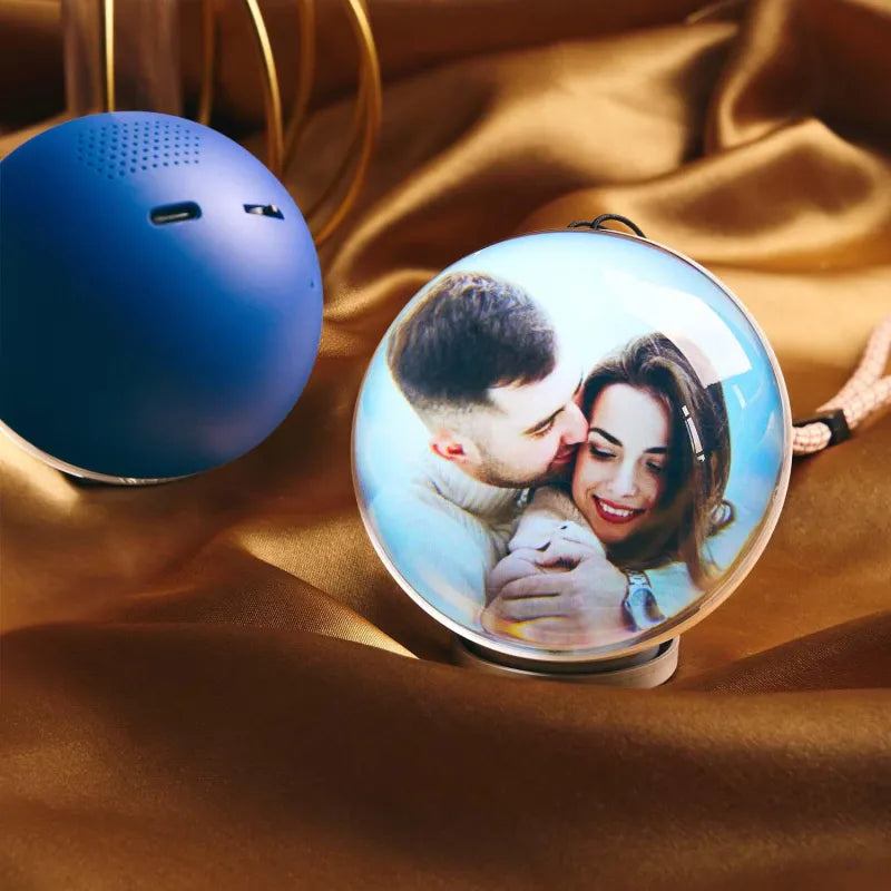 Globo terráqueo de cristal: esfera de regalo con vídeo reproducible para San Valentín, cumpleaños y Navidad.