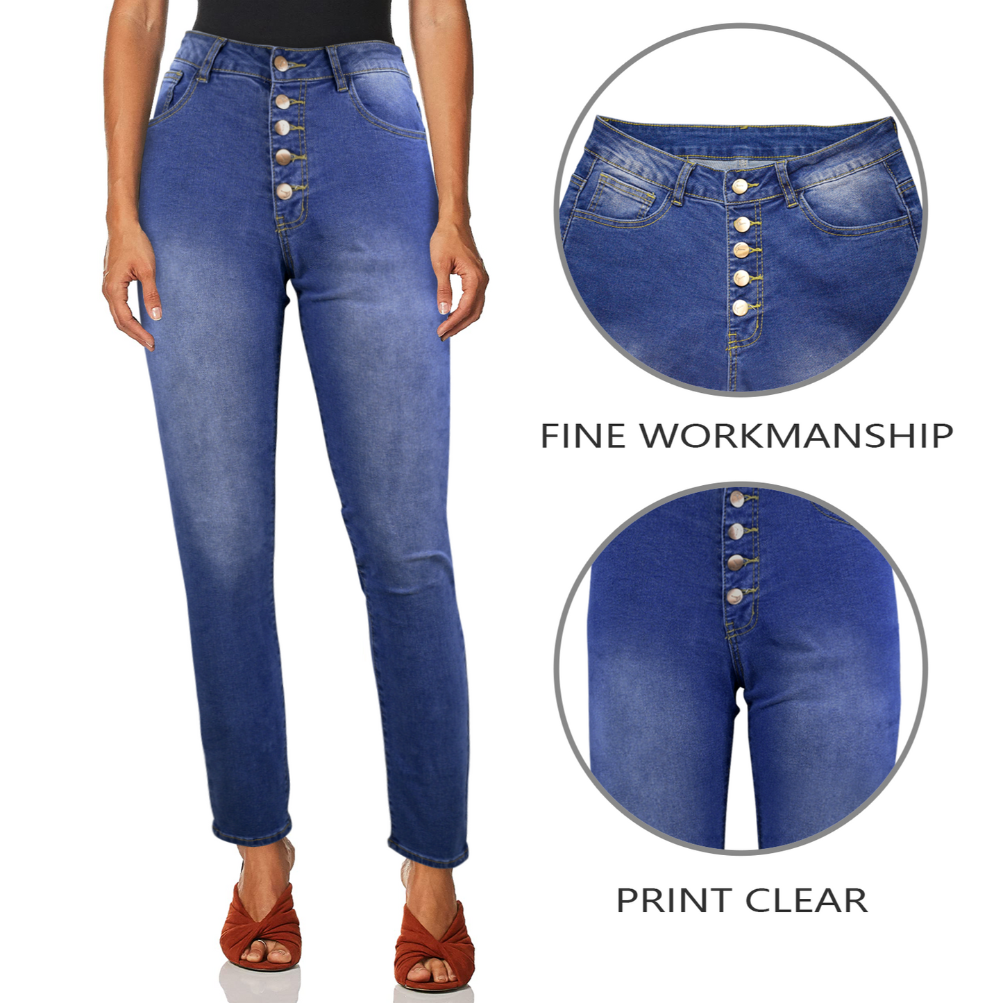 Custom Heat Transfer Design Women’s Jeans
