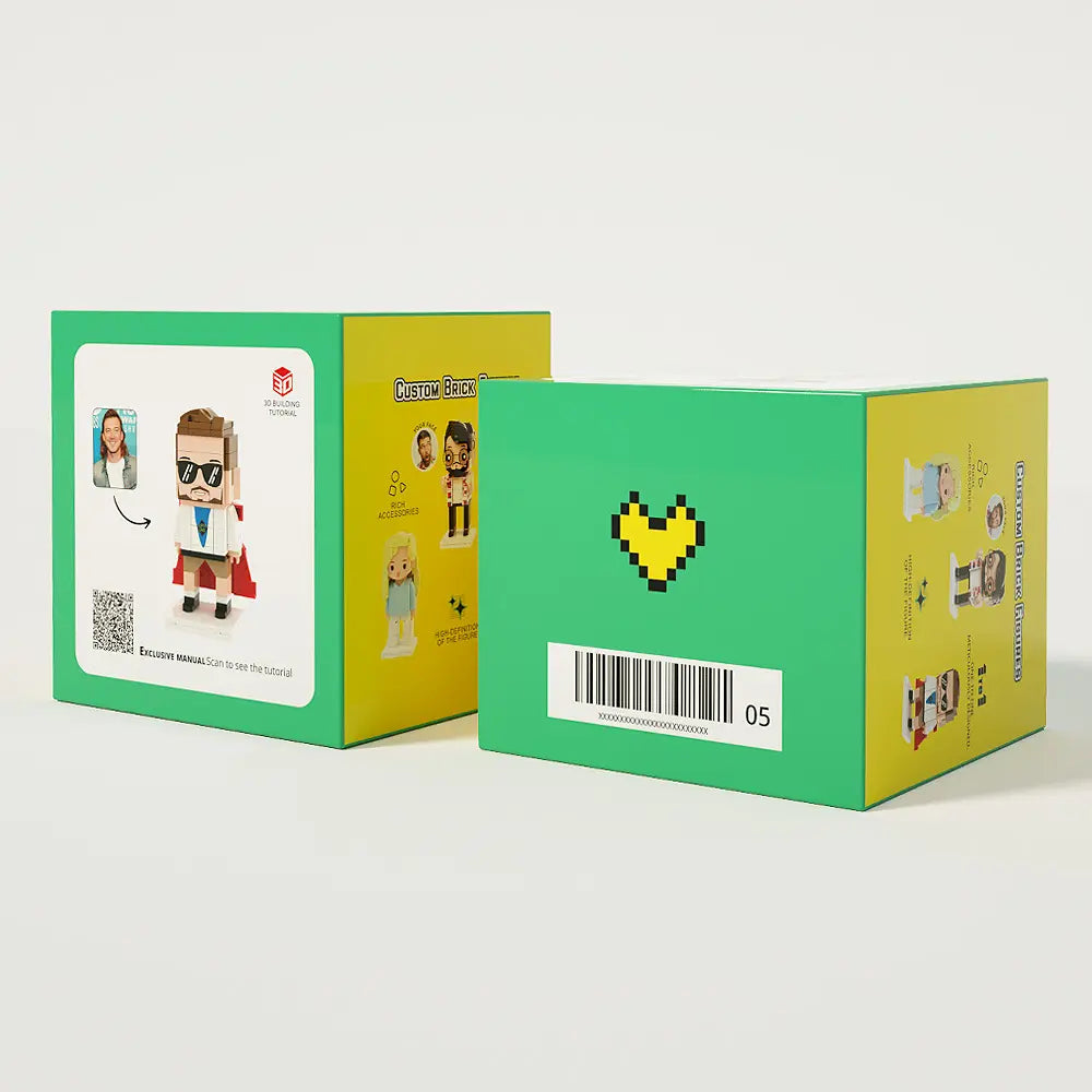 Kerstcadeaus Aangepaste kop 2 personen Leuke bakstenen figuren Gepersonaliseerde kerst elandenpaar bakstenen figuren Klein deeltjesblok speelgoed