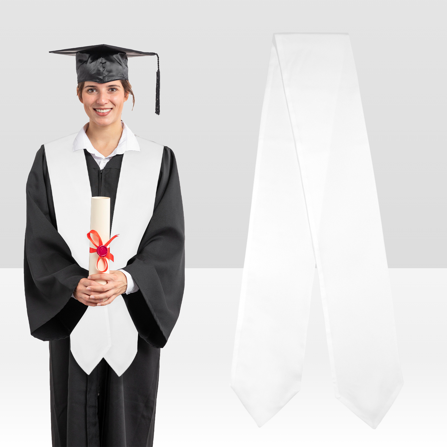 Estola de graduación personalizada: banda de graduación personalizada con logotipo o texto