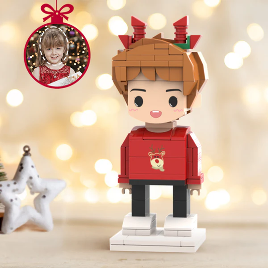 Christmas Gifts Custom Head Cute Brick Figures