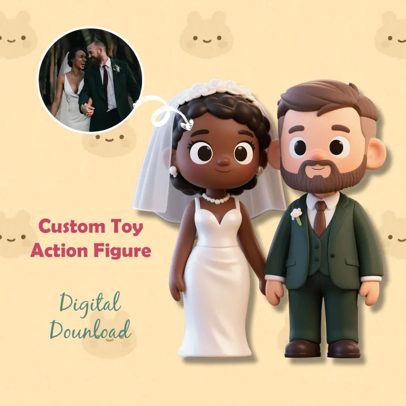 Custom Made 3D Mini Figure Office Desk Figurine Based on Your Picture Cute and Professional Style Production Time: 10 Business Days