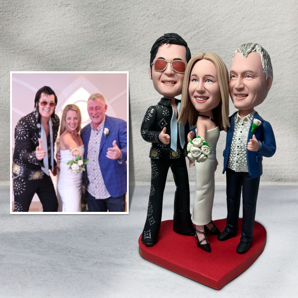 Cabezones personalizados totalmente personalizables para 3 personas