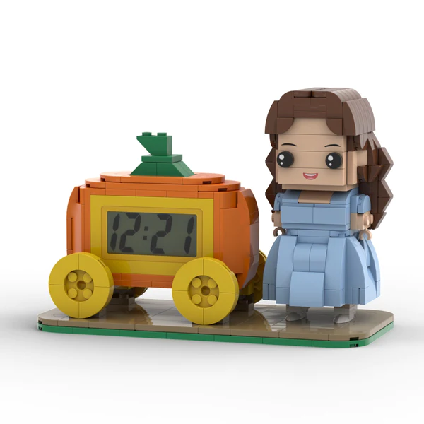 Halloween Gifts Custom Brick Figures Clock Personalized Brick Pumpkin & Figures Clock
