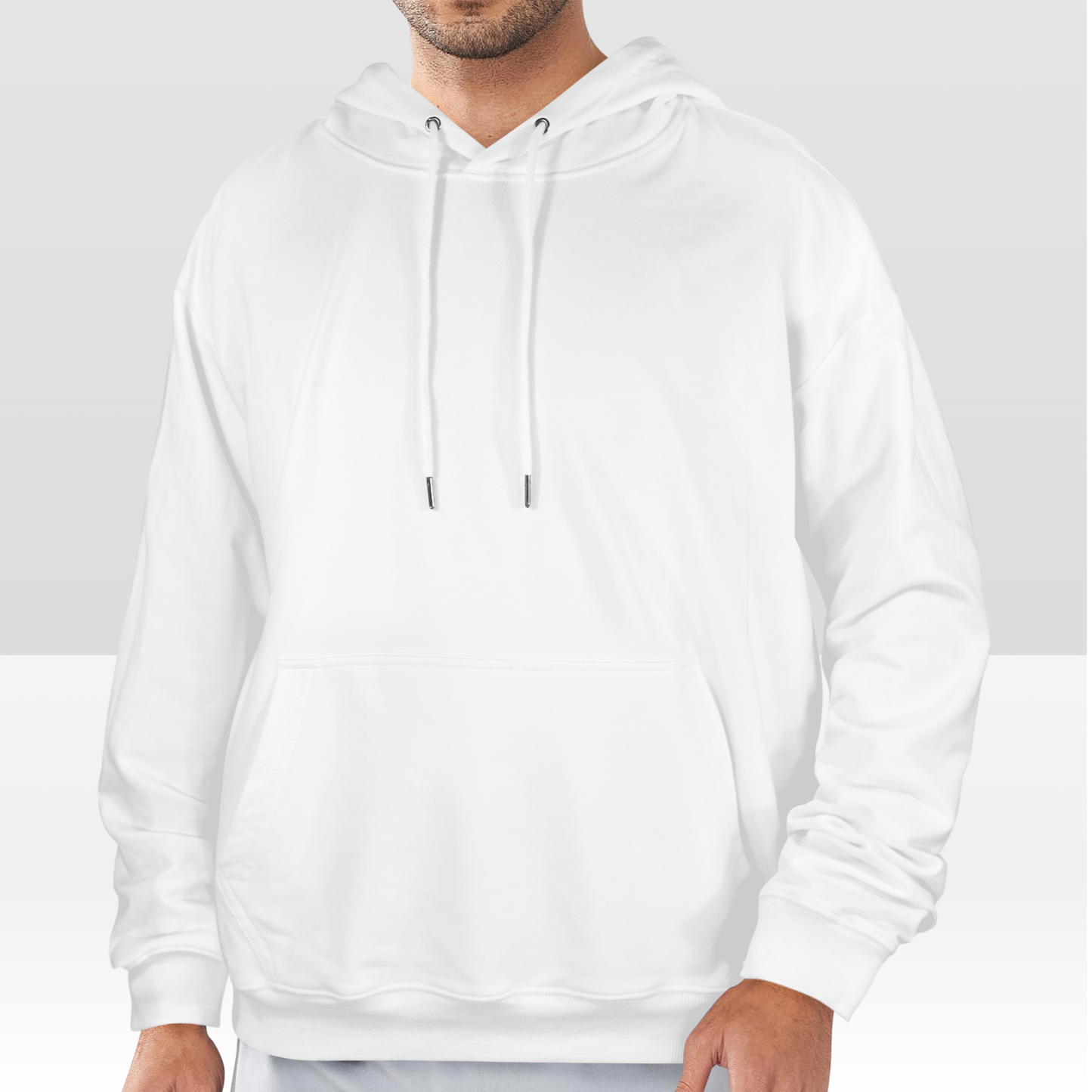 Custom Men's Pullover Hoodie – Personalized Front Print Hoodie with Kangaroo Pocket