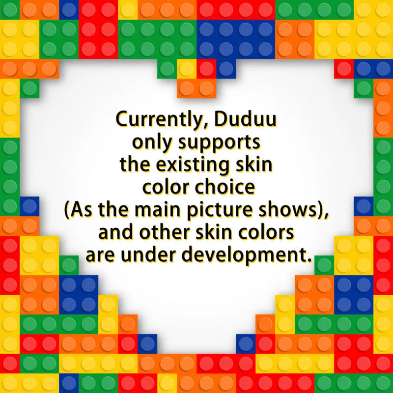 Full Body Customized 1 Person Duddu Brick Figures Valentine's Day Romantic Gift Birthday Gift