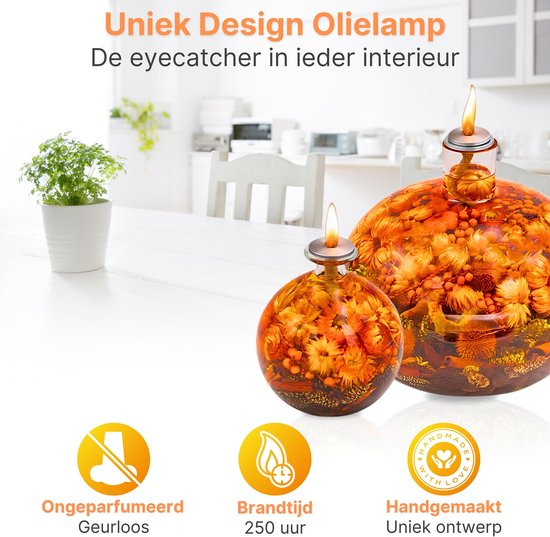 Decorative glass oil lamp – hostess gift idea