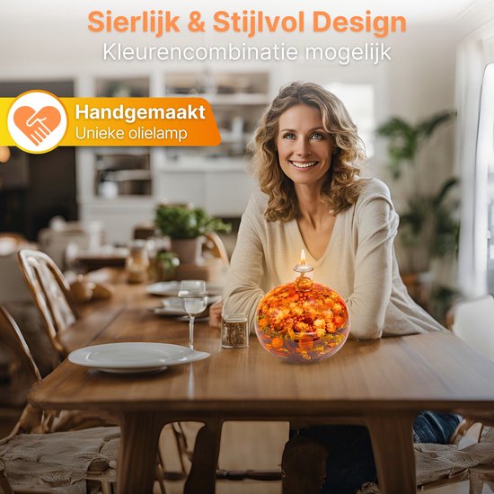 Decorative glass oil lamp – hostess gift idea