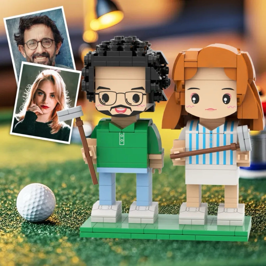 Cute Golf Players Brick Figures