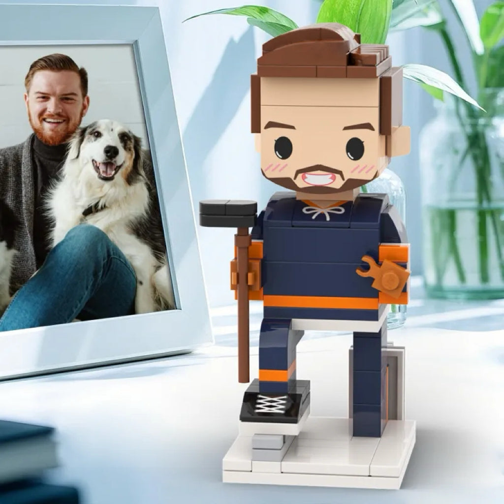 Puckster Brick Figure Ice Hockey