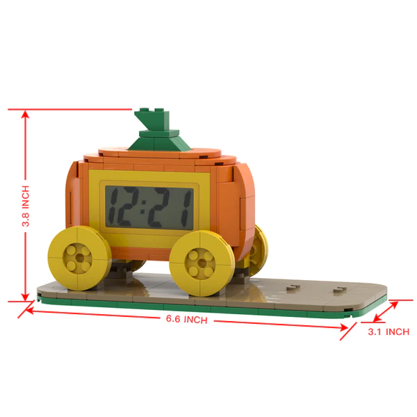 Halloween Gifts Custom Brick Figures Clock Personalized Brick Pumpkin & Figures Clock