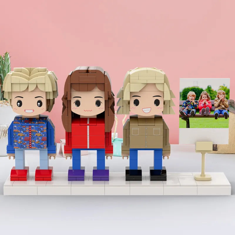 Trio Brick Figure Fotolijst - 3 Personen