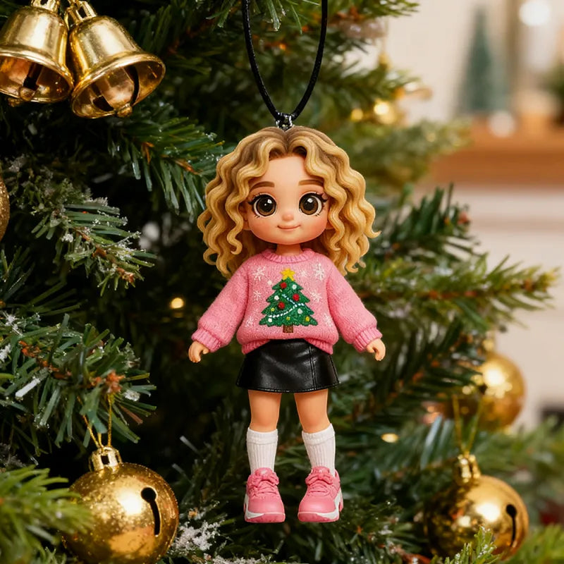 Op maat gemaakte 3D minifiguur autohanger - gepersonaliseerde autodecoratie