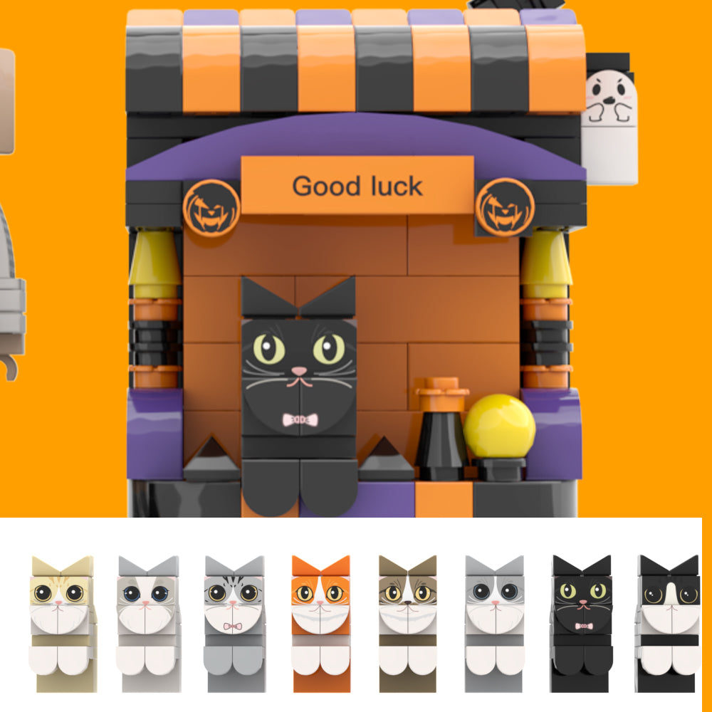 Regalos de Halloween, figuras de ladrillo personalizadas, portalápices, figuras de ladrillo personalizadas y portalápices, portalápices para mascotas.