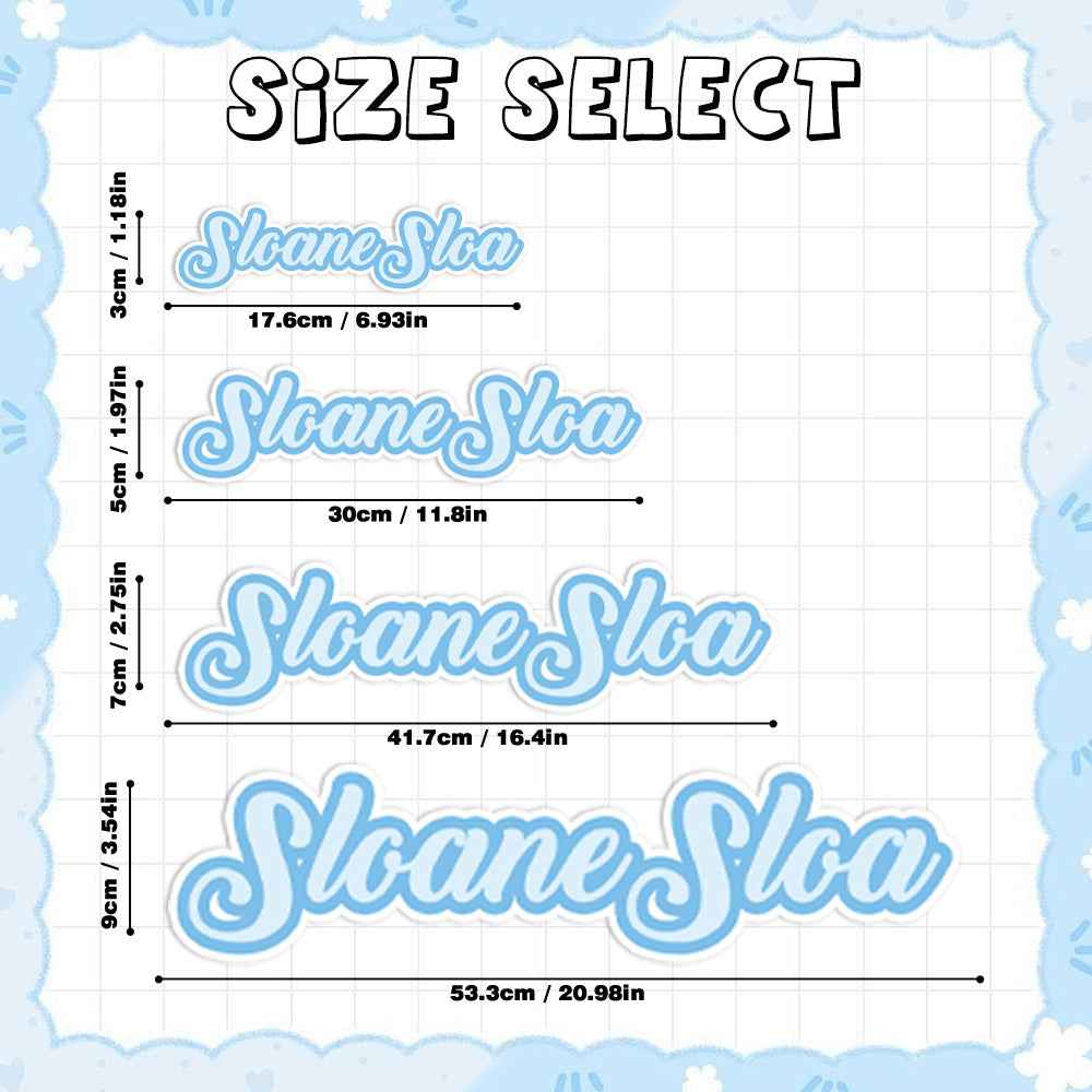 Personalized Colorful Text Name Stickers – Custom Stationery Back to School Gift