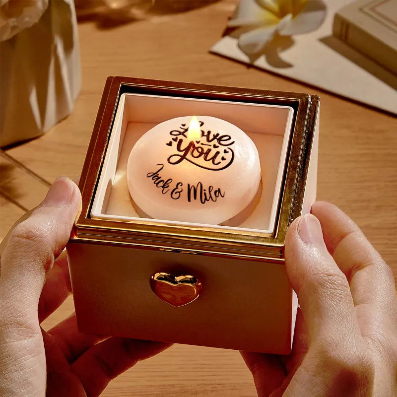 Cake Candle Music Box - Personalized Photo & Text Gift