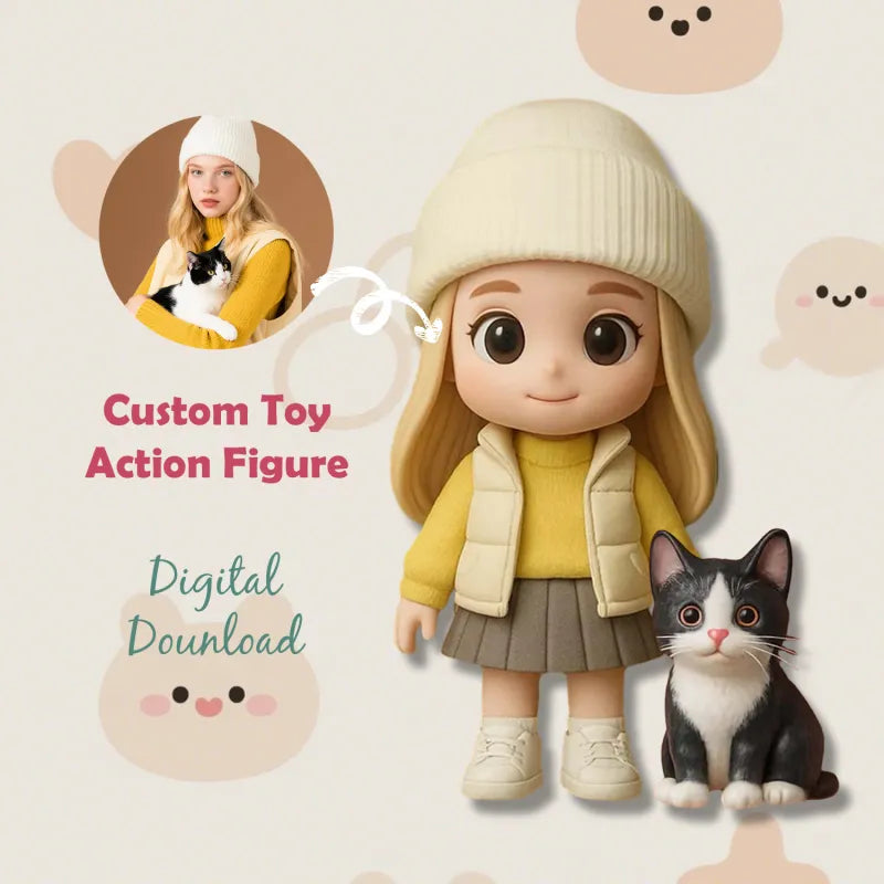 Custom Made 3D Mini Figure Office Desk Figurine Based on Your Picture Cute and Professional Style Production Time: 10 Business Days