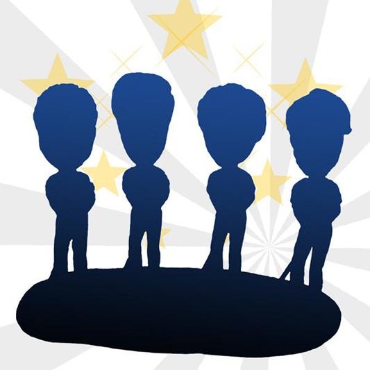 Fully Customizable 4 persons Custom Bobbleheads