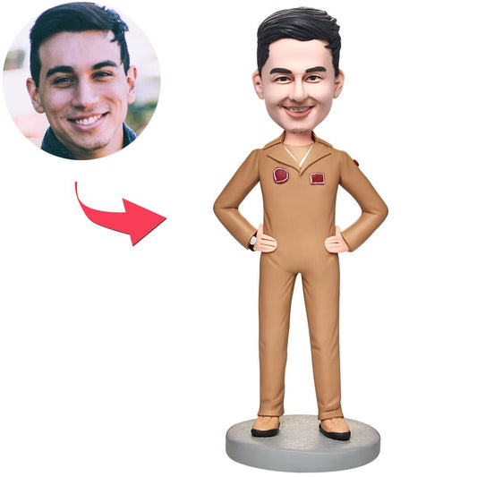 Aangepaste bobbleheads van een legersoldaat met gegraveerde tekst