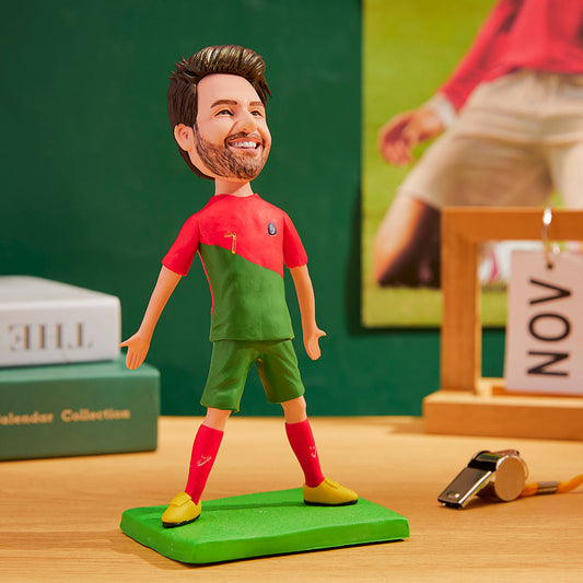 Wereldbeker Portugal, op maat gemaakte bobblehead met gegraveerde tekst