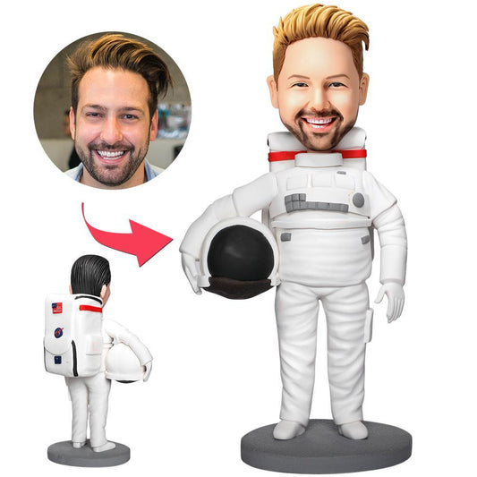 Astronaut op maat gemaakte bobblehead met gegraveerde tekst