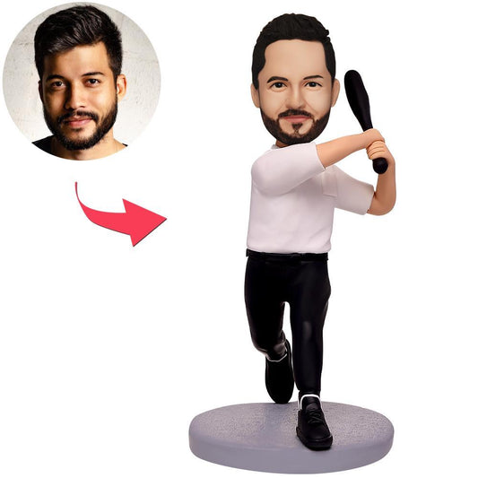 Op maat gemaakte bobbleheads van honkbalspelers met gegraveerde tekst