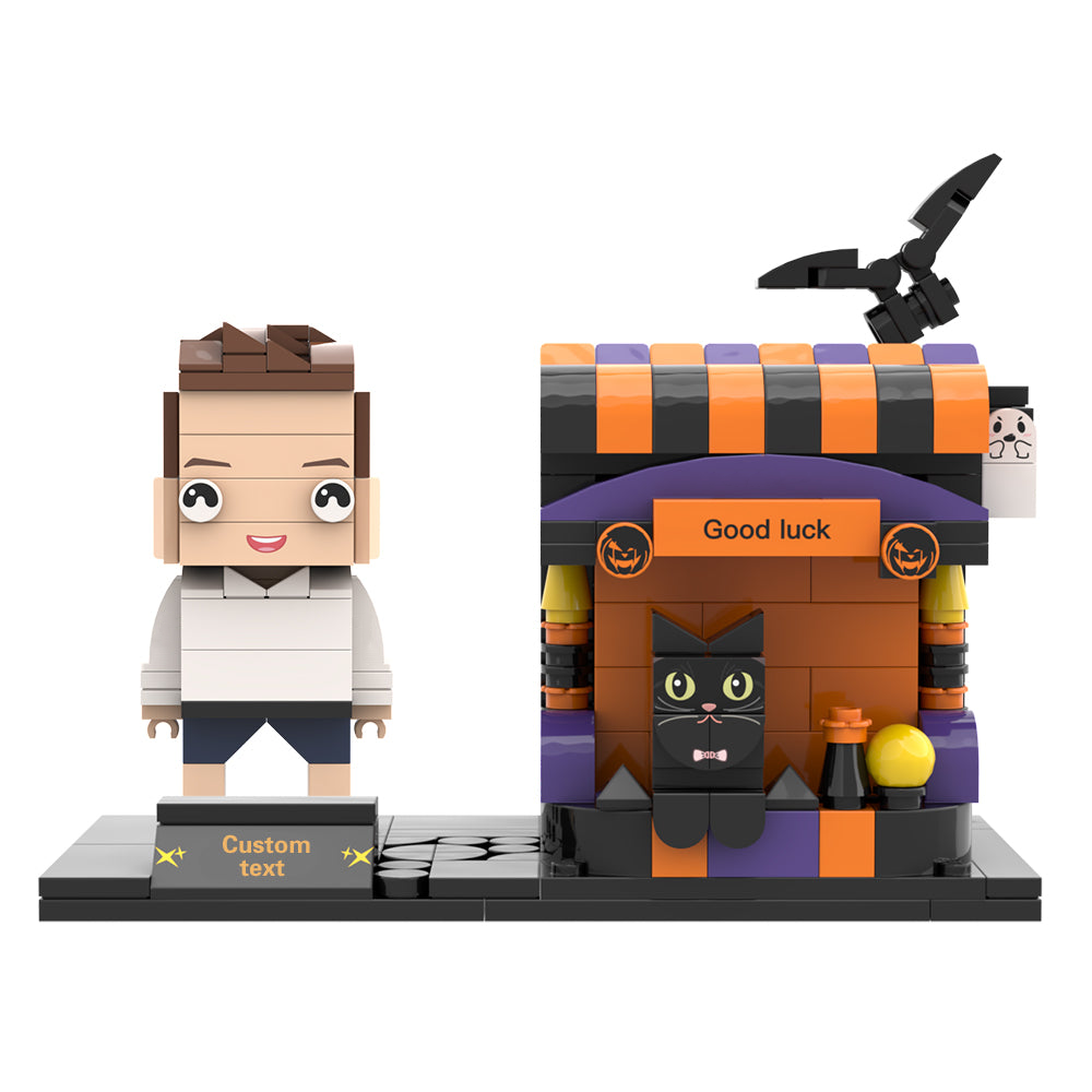 Regalos de Halloween, figuras de ladrillo personalizadas, portalápices, figuras de ladrillo personalizadas y portalápices, portalápices para mascotas.