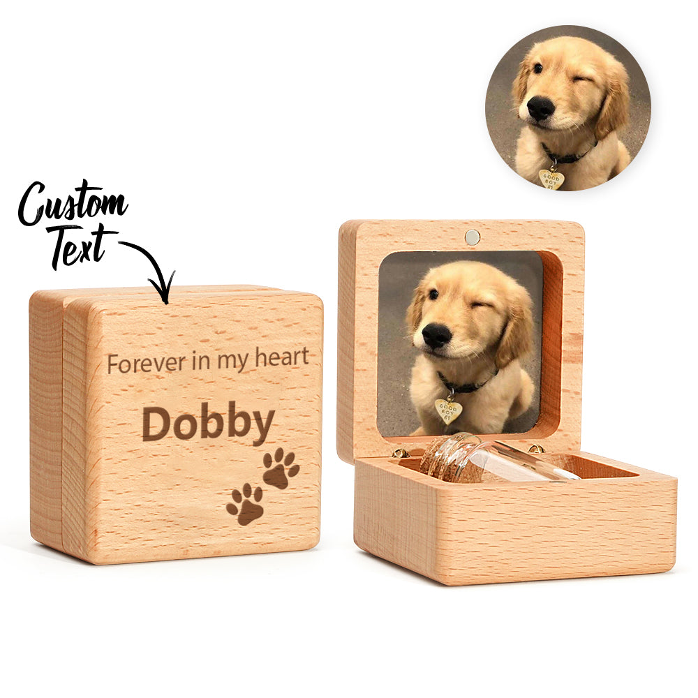 Personalized Pet Fur Wooden Keepsake Box Loss of Pet Memorial Gift for Pet Owner 6