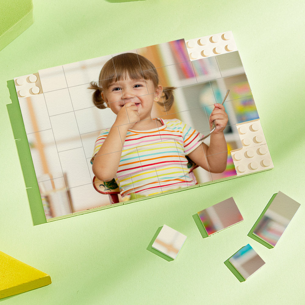 Custom Building Block Puzzle Personalized Photo Brick Gifts for Dad