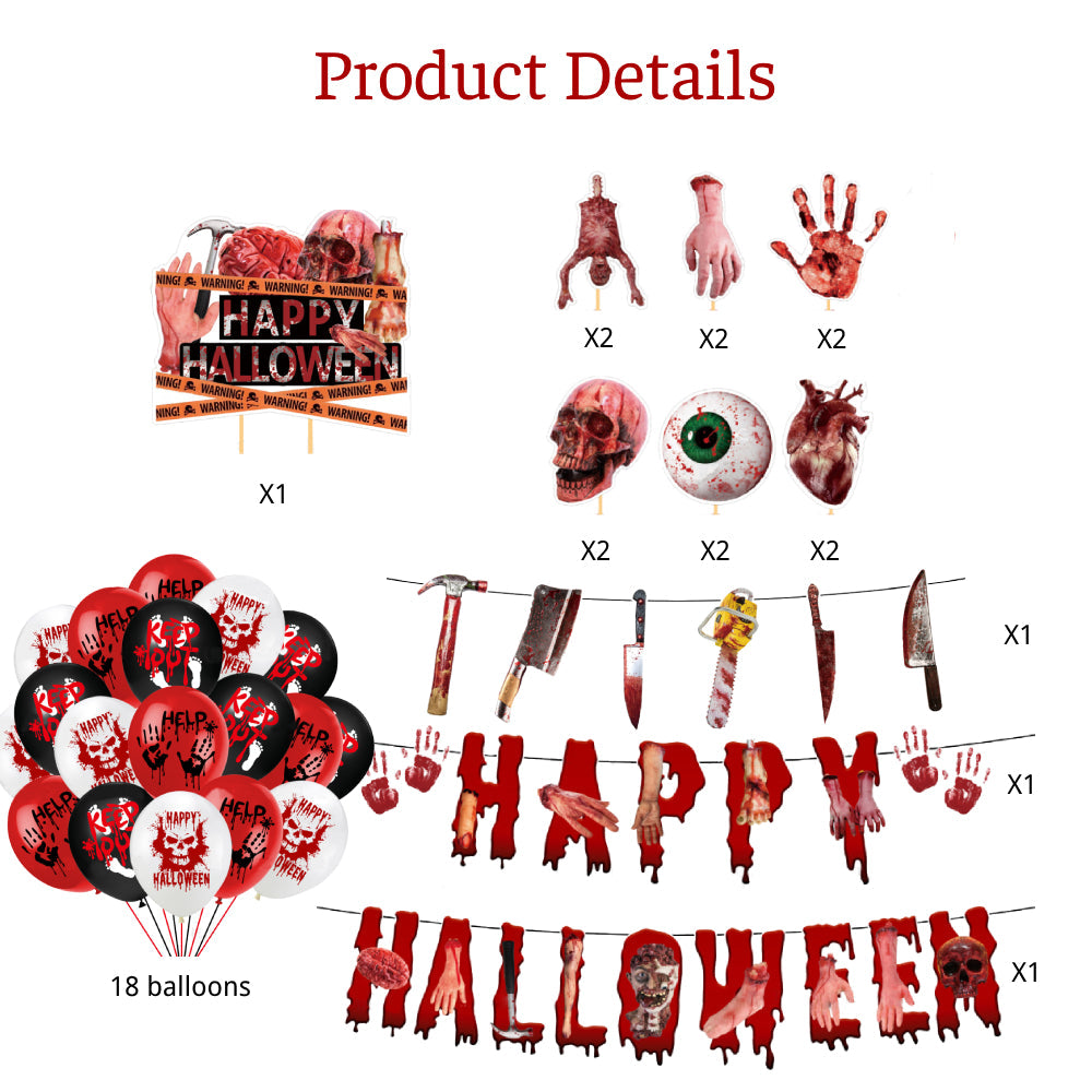 Bloedige Halloween hangdecoratie, spinnenzwebdecoratie, feestartikelen, cadeau voor Halloweenfeest.