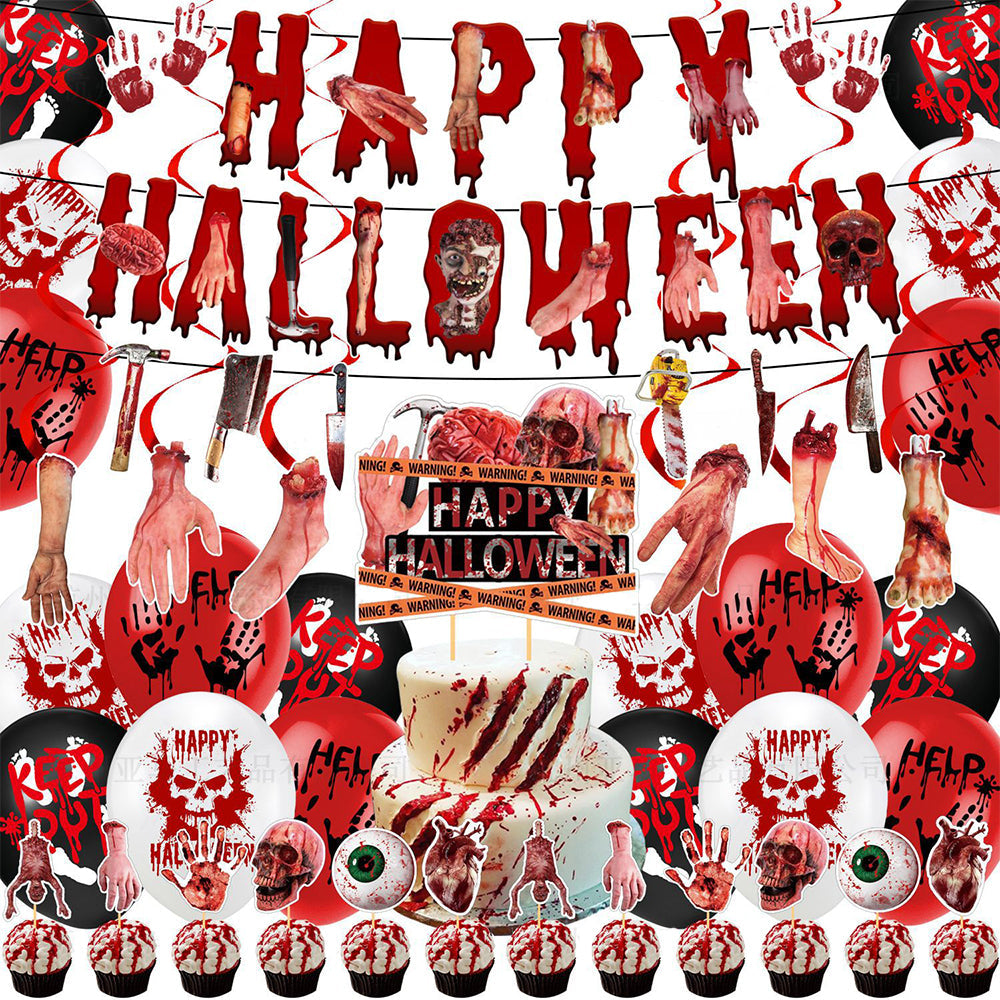 Bloedige Halloween hangdecoratie, spinnenzwebdecoratie, feestartikelen, cadeau voor Halloweenfeest.