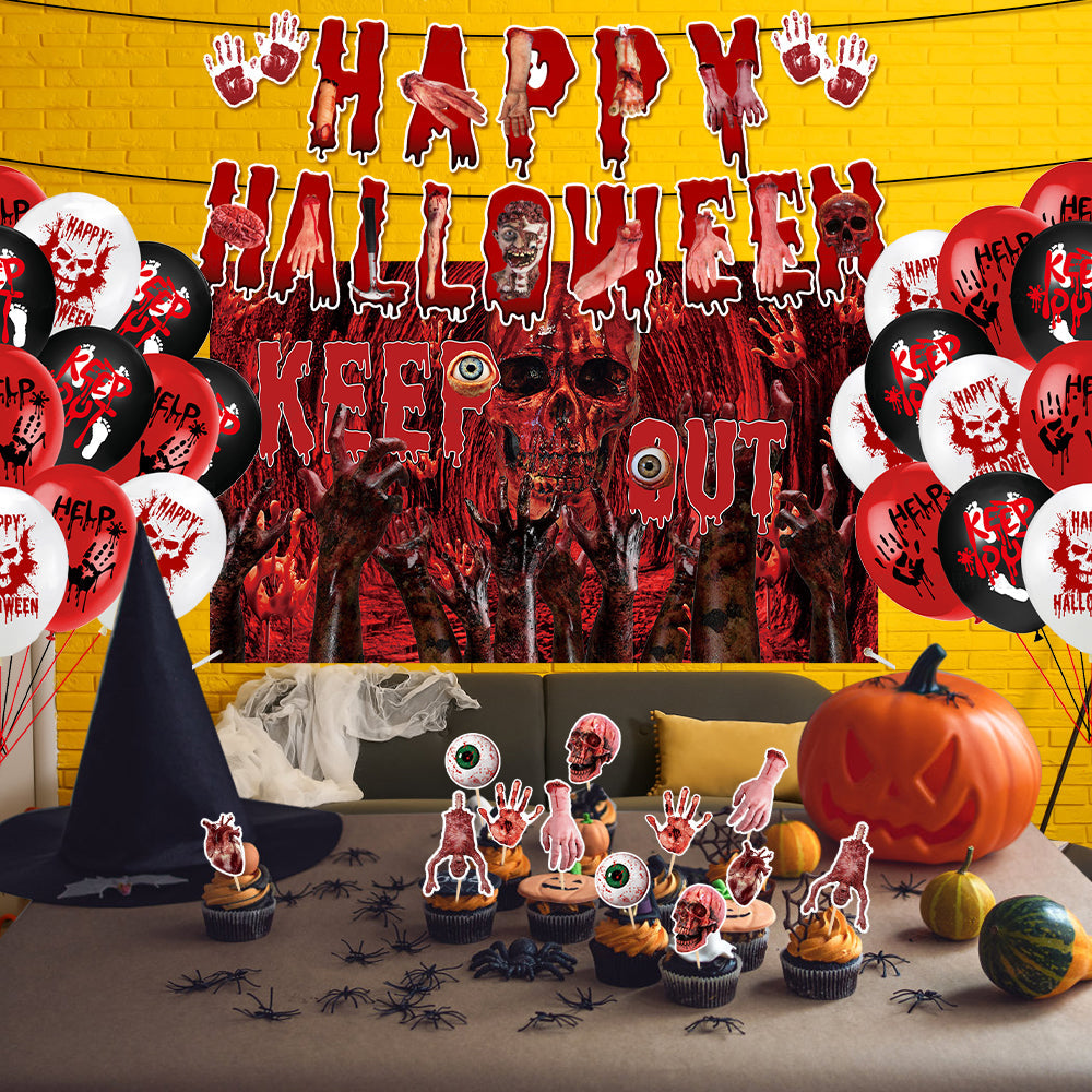 Bloedige Halloween hangdecoratie, spinnenzwebdecoratie, feestartikelen, cadeau voor Halloweenfeest.