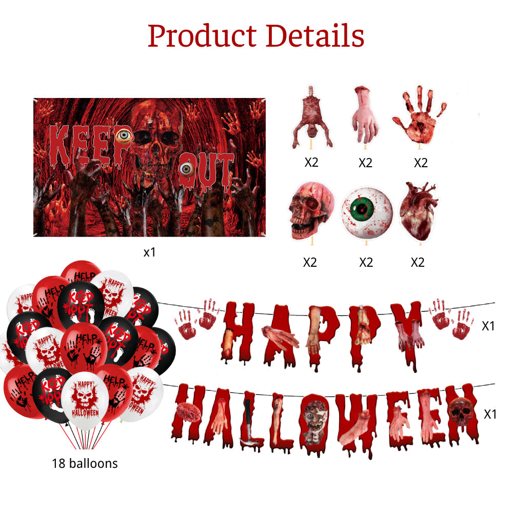 Bloedige Halloween hangdecoratie, spinnenzwebdecoratie, feestartikelen, cadeau voor Halloweenfeest.