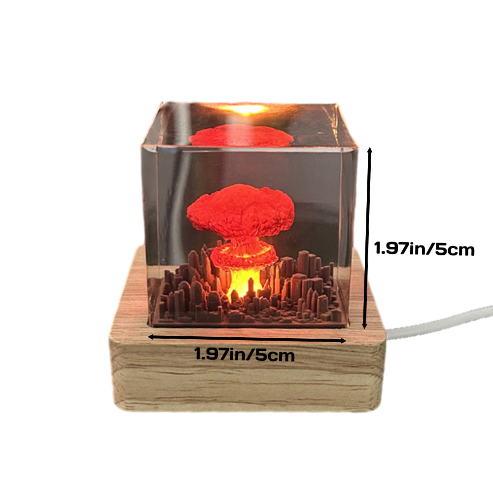 Explosiebom Harslamp Atoombom Hars Nachtlampje Stormwolklamp Woondecoratie Cadeaus