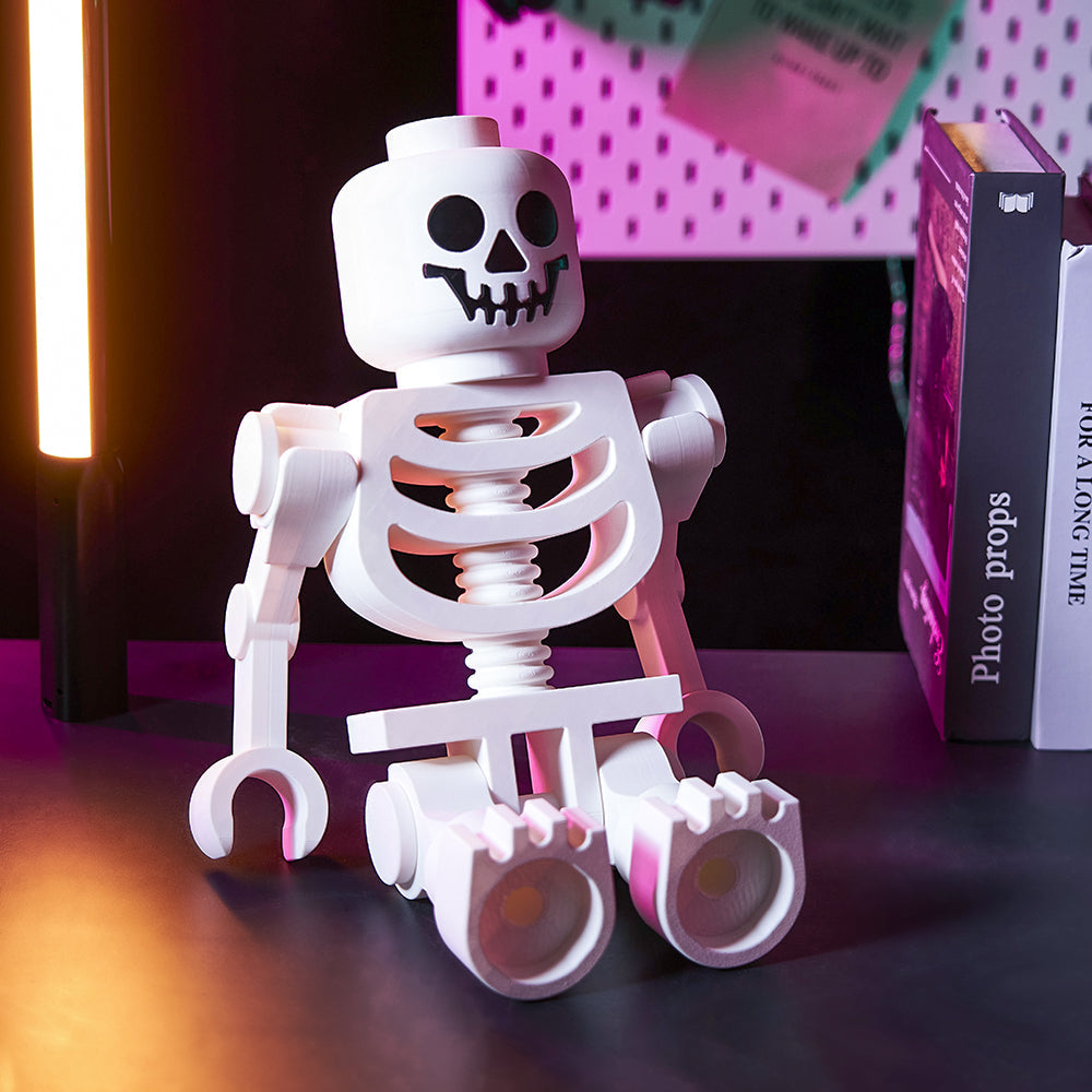 3D-print betoverende gigantische witte skeletfiguren als decoratiegeschenk voor figurenliefhebbers en een speelse toevoeging aan uw interieur.
