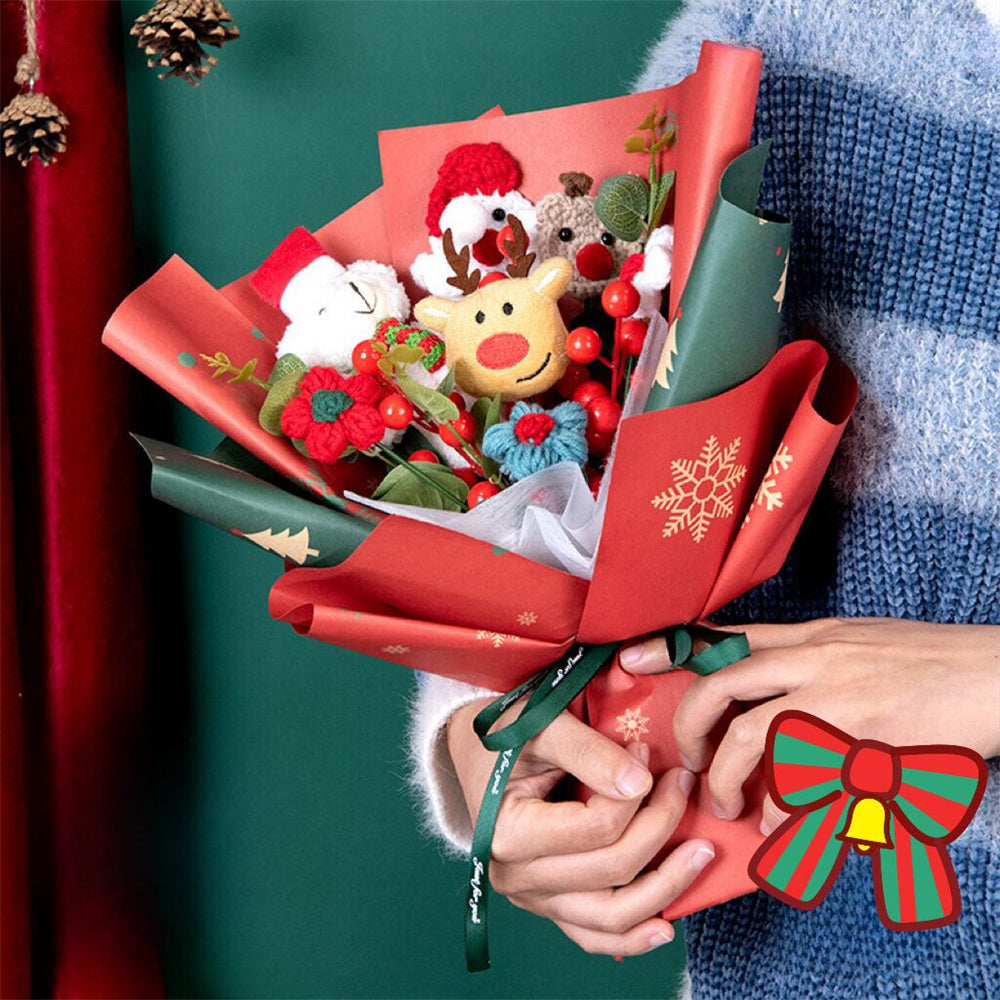 Christmas Crochet Flowers Bouquet