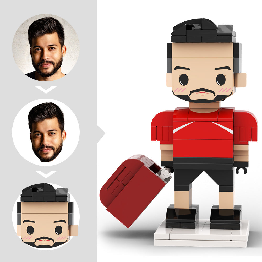 Football Player Brick Figure