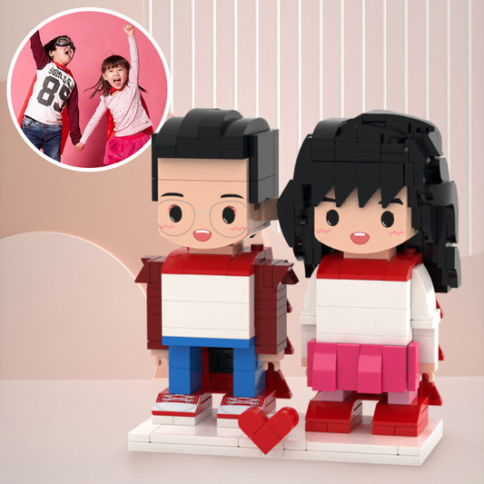 Christmas Gifts Custom Head Cute Brick Figures