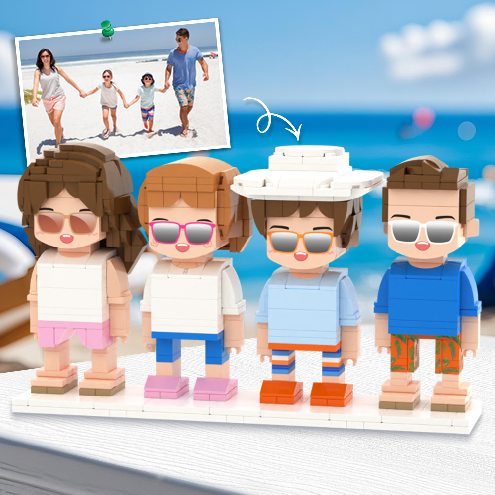 Customizable Fully Body 1-4 People Custom Brick Figures Create Your Own Now!