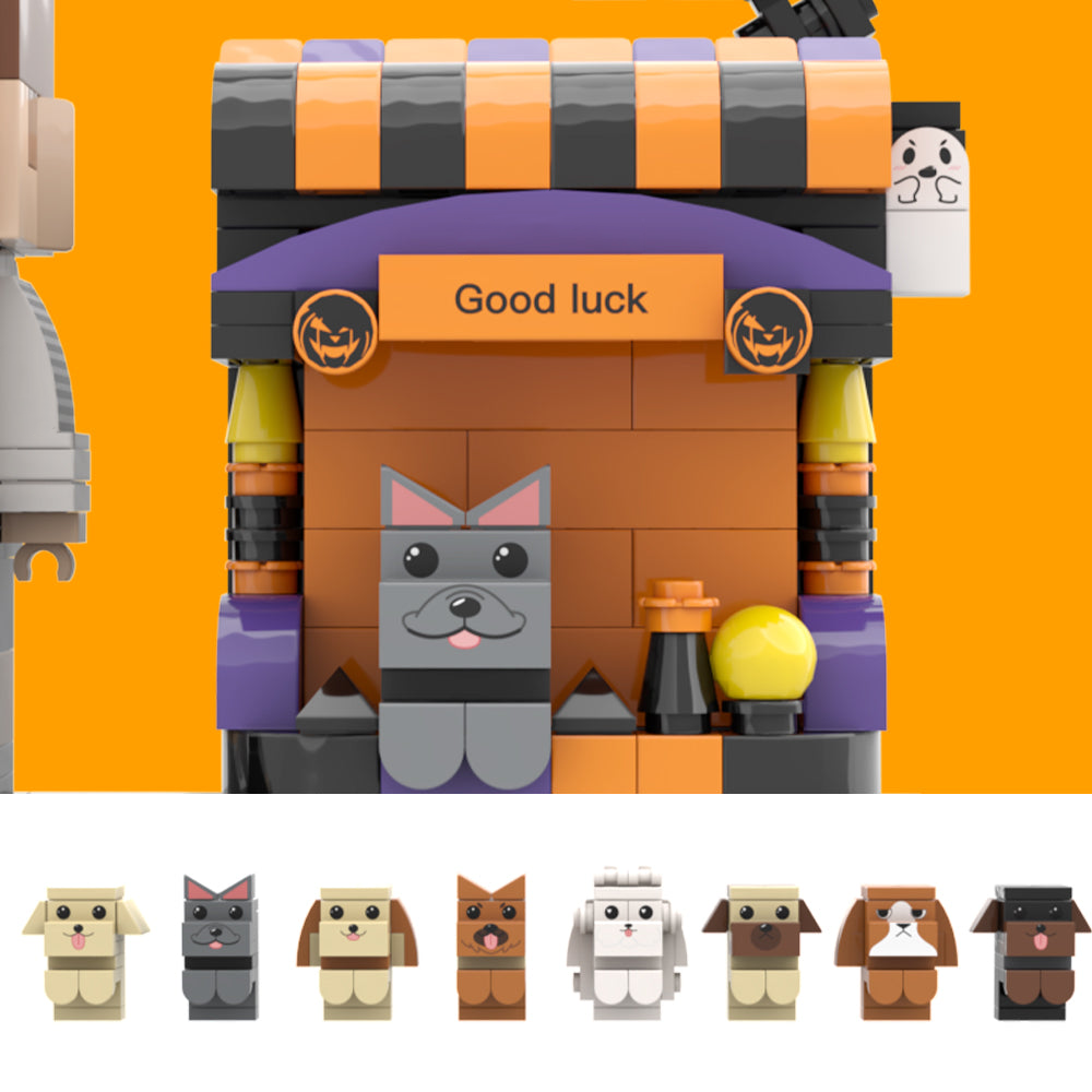 Regalos de Halloween, figuras de ladrillo personalizadas, portalápices, figuras de ladrillo personalizadas y portalápices, portalápices para mascotas.