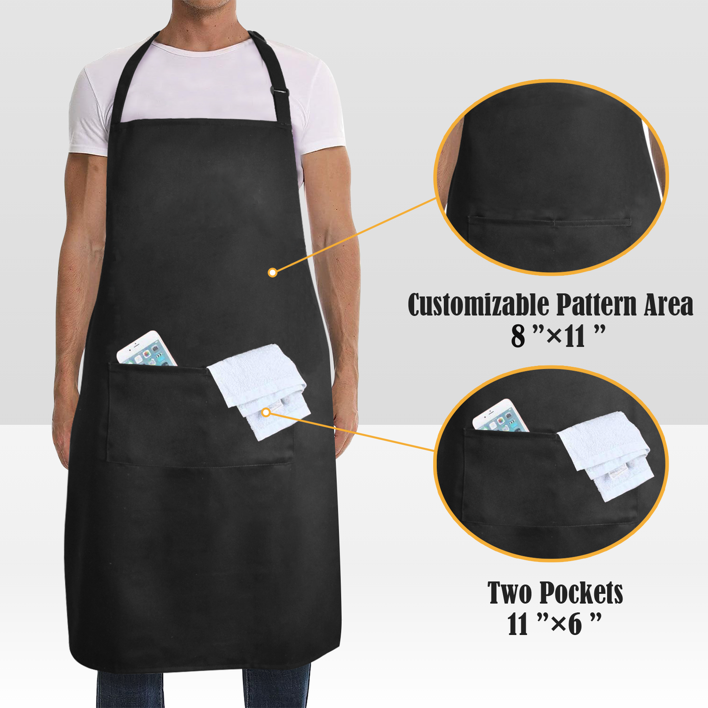 Custom Men’s Waterproof Heat Transfer Apron 5