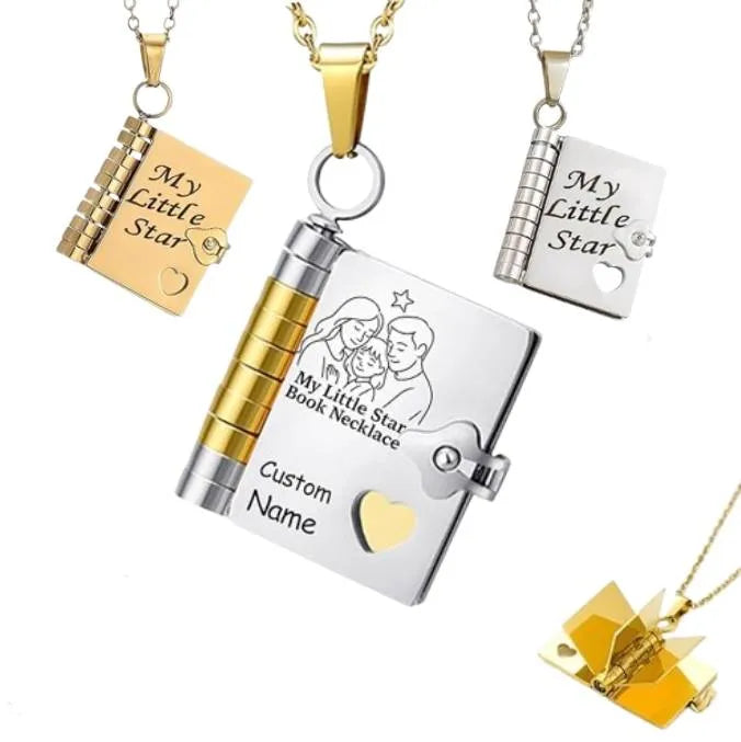 Personalized My Little Star Book Necklace