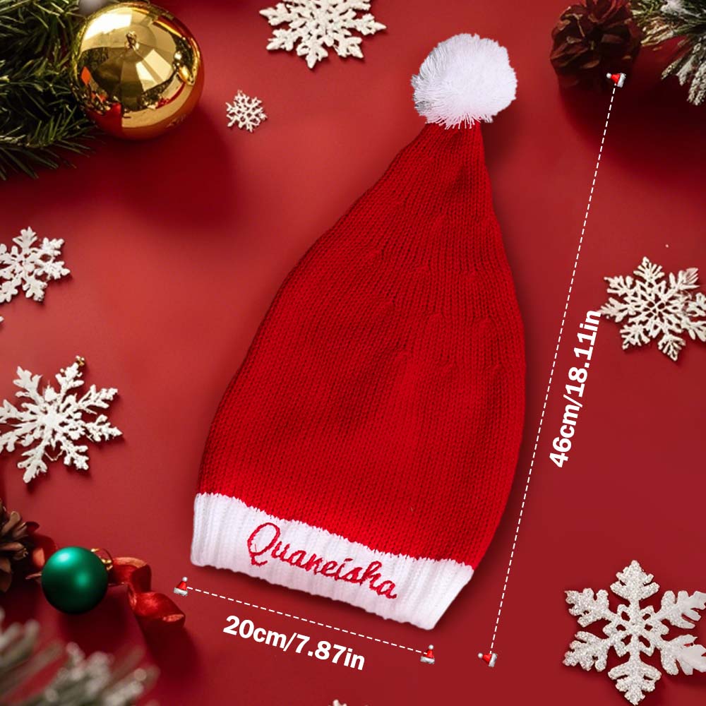 Personalized Christmas Hat Embroidered Name Santa Hat Christmas Gift for Family 9