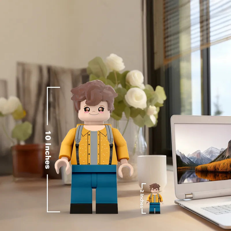 Impresión 3D de minifiguras gigantes personalizadas. Foto personalizada. Convierte tu foto en minifiguras. Regalos para hijo. Tiempo de producción: 7 a 10 días laborables.