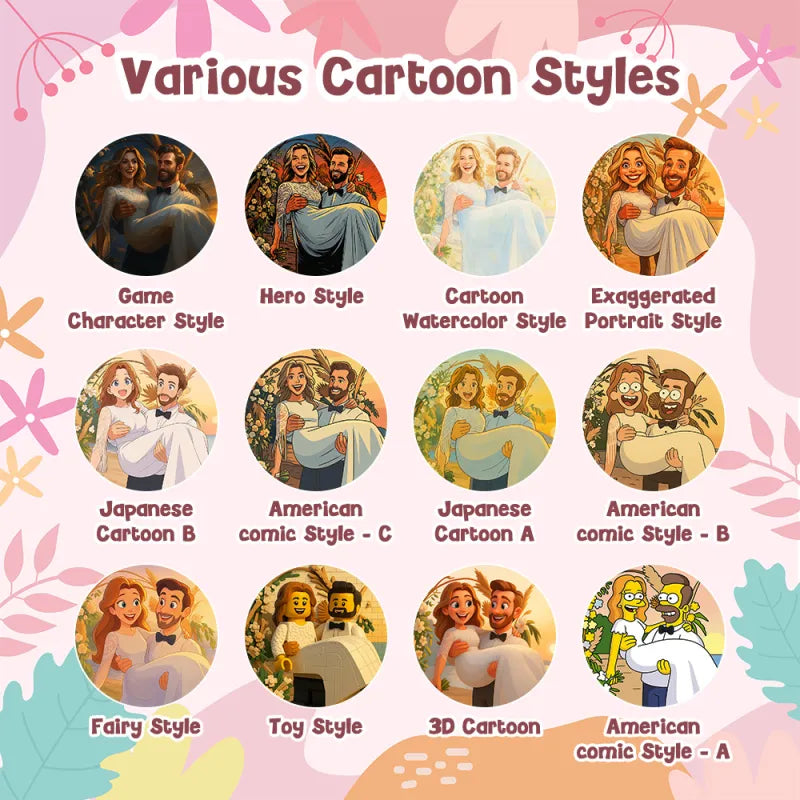 FridgeBeats Framed 4.0 Custom Photo Music Fridge Magnet Various Cartoon Style Song Fridge Magnet That Can Play Songs Wedding Gift