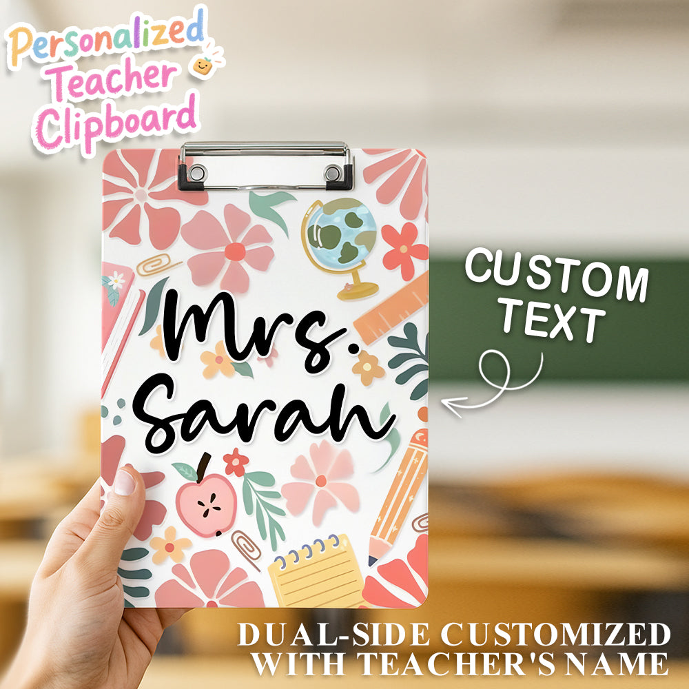 Name Folder with Floral Stationery Design
