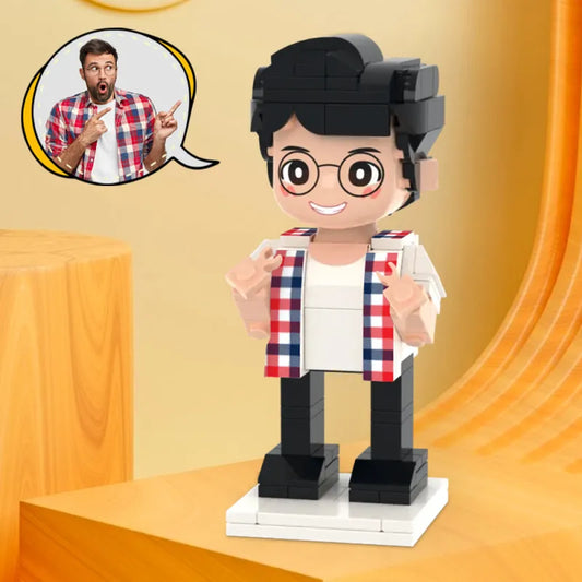 Full Body Customized 1 Person Duddu Brick Figures Father's Day Gift Birthday Gift for Him